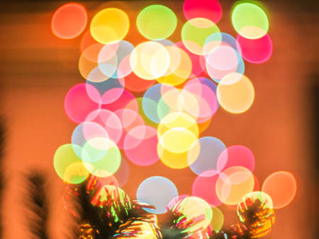 Cristmas bokeh background, blurred Cristmas tree background,の写真素材
