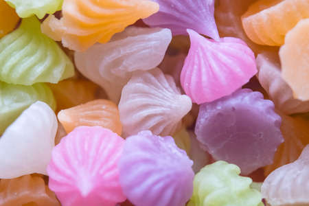 Close up of Aalaw. Colourful candy ,dessert from Thailand.の写真素材