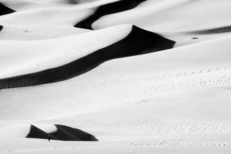 Beautiful Abstract Sand Dunes in San Luis Valley, Mosca, Coloradoの写真素材
