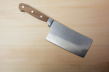 Knife on Wooden Texture Cutting Board Background 4の写真素材