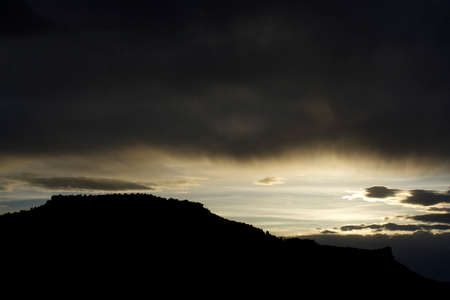 Black Storm Cloud and Sky before Sunsetの写真素材