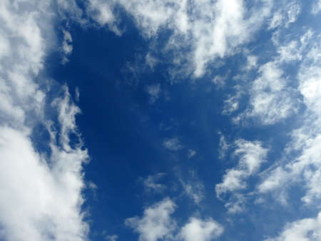 White Clouds and Blue Sky Frameの写真素材