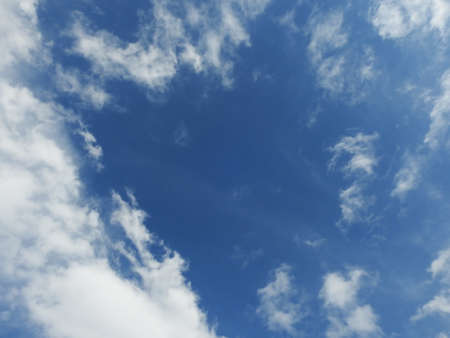 White Clouds and Blue Sky Frameの写真素材