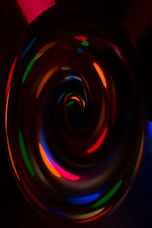 Colorful abstract christmas light rose on black background