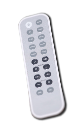 Audio remote control isolated at white backgroundの写真素材