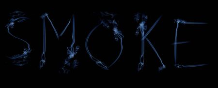 grey texy from smoke on black backgroundの写真素材