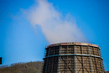 Coal power plant smokestacks