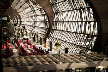 Bangkok, Thailand - 24 February, 2011: Interior of the main international airport terminal in...