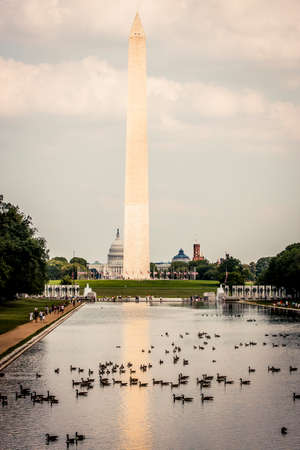 Washington D.C., USA - 31 August, 2009: Washington Memorial in the capitol of the United Statesのeditorial素材