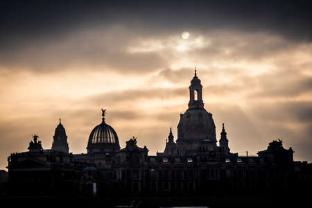 Dresden, Germany - 2 January, 2008: The Dresden Frauenkirche, one of the city's most famous cathedralsのeditorial素材
