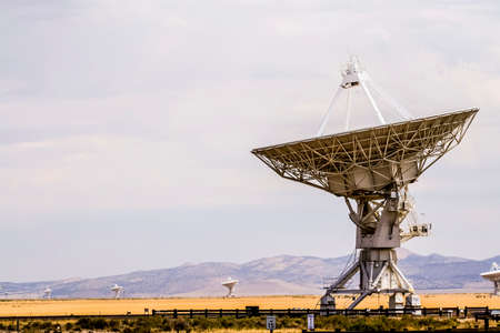 Radio telescopes at the Very Large Array in New Mexicoの写真素材