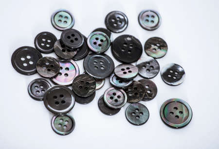 Buttons used for bespoke tailored suitsの写真素材