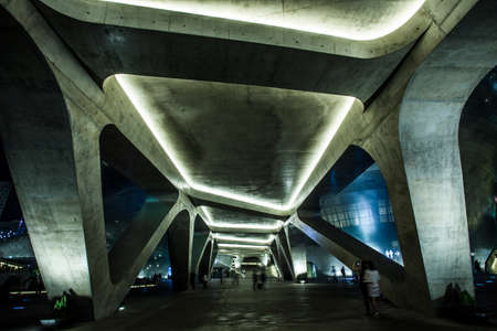 Seoul, South Korea - 14 May, 2014: Dongdaemun Design Plaza, designed by Zaha Hadid, in downtown...