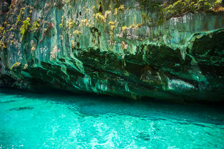 Rock cliffs at Phi Phi Island, Thailandの写真素材