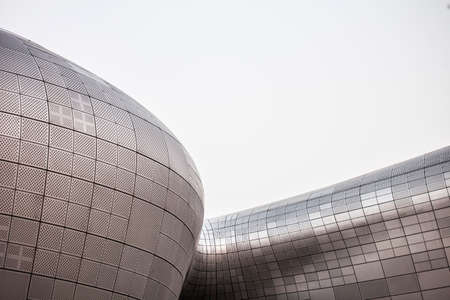 Seoul, South Korea - 14 May, 2014: Dongdaemun Design Plaza, designed by Zaha Hadid, in downtown Seoul.のeditorial素材