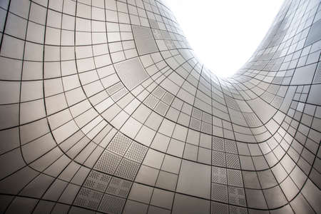 Seoul, South Korea - 14 May, 2014: Dongdaemun Design Plaza, designed by Zaha Hadid, in downtown Seoul.のeditorial素材