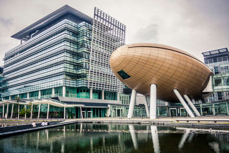 Hong Kong, China - 11 August, 2009: Architectual images of the Egg at Hong Kong Science and Technology Park in Sha Tinのeditorial素材