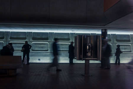 Washington D.C., USA - 17 March, 2009: Interior of the metro system in the national capitol during non-peak hoursのeditorial素材