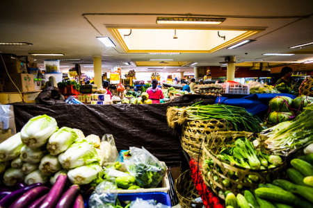 Bali, Indonesia - 26 September, 2016: Produce, meat and dry goods at the Badung Market in Denpasarのeditorial素材