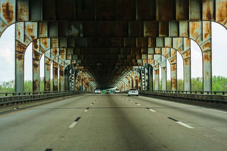 Old bridge on a highway in Kentucky, USAの写真素材
