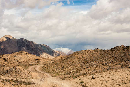 View of the Karakoram mountain range in northern Pakistan and western Chinaの写真素材