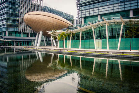 Hong Kong, China - 11 August, 2009: Architectual images of the Egg at Hong Kong Science and Technology Park in Sha Tinのeditorial素材