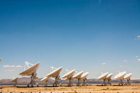 The Very Large Array (VLA) is a radio telescope array in the deserts of New Mexicoの写真素材