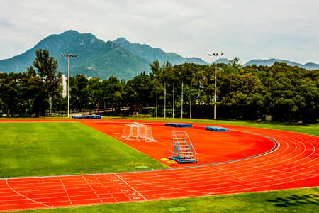 Running track at a universityのeditorial素材