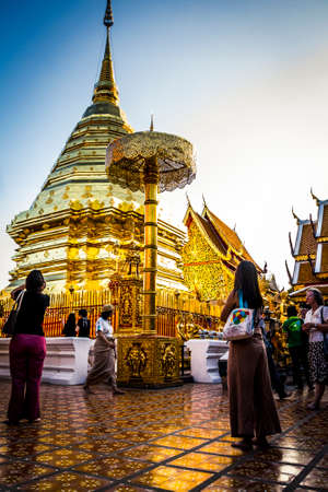 Chiang Mai, Thailand - 25 November, 2010: Doi Suthep temple during the daytimeのeditorial素材