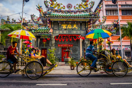 Penang, Malaysia - 6 June, 2010: Street scenes in the historic colonial district of Georgetownのeditorial素材
