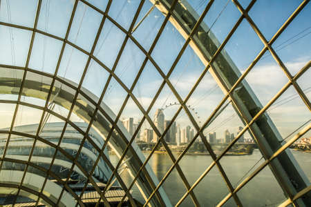 Singapore, Singapore - 7 January, 2017: The Cloud Forest dome and environment at the Gardens by the Bay Complexのeditorial素材
