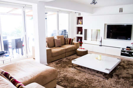 Modern deisgn of a home interiorのeditorial素材