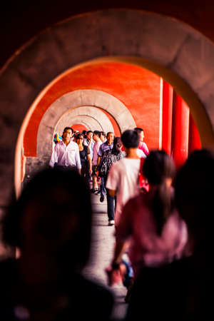 Beijing, China - 9 June, 2013: Forbidden City, the imperial capitol of ancient Chinese dynasties, in central Beijingのeditorial素材