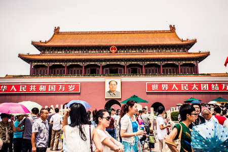 Beijing, China - 9 June, 2013: Forbidden City, the imperial capitol of ancient Chinese dynasties, in central Beijingのeditorial素材