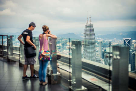 Kuala Lumpur, Malaysia - 30 November, 2015: Aerial view of the city from the KL Towerのeditorial素材