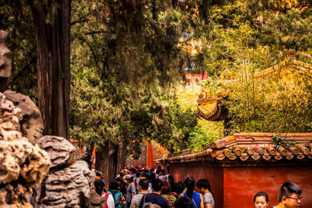 Beijing, China - 9 June, 2013: Forbidden City, the imperial capitol of ancient Chinese dynasties, in central Beijingのeditorial素材