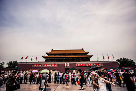 Beijing, China - 9 June, 2013: Forbidden City, the imperial capitol of ancient Chinese dynasties, in central Beijingのeditorial素材