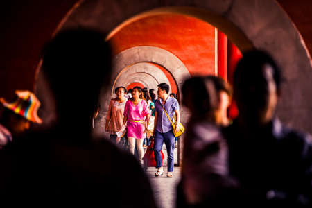 Beijing, China - 9 June, 2013: Forbidden City, the imperial capitol of ancient Chinese dynasties, in central Beijingのeditorial素材