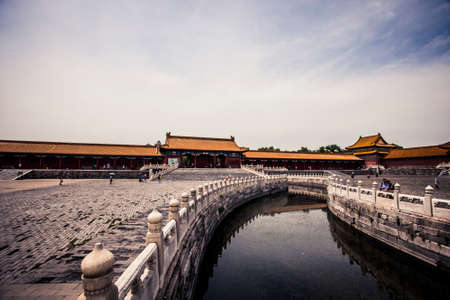 Beijing, China - 9 June, 2013: Forbidden City, the imperial capitol of ancient Chinese dynasties, in central Beijingのeditorial素材