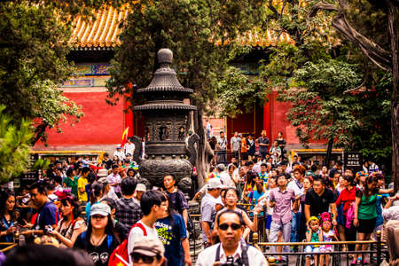 Beijing, China - 9 June, 2013: Forbidden City, the imperial capitol of ancient Chinese dynasties, in central Beijingのeditorial素材
