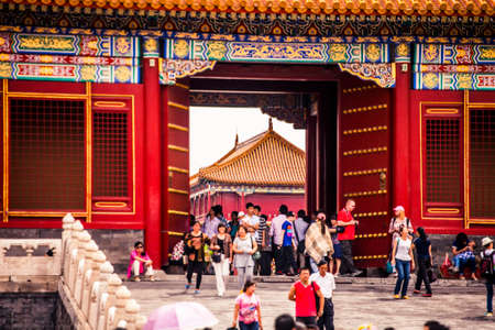 Beijing, China - 9 June, 2013: Forbidden City, the imperial capitol of ancient Chinese dynasties, in central Beijingのeditorial素材