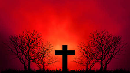 Halloween night backgroundの写真素材