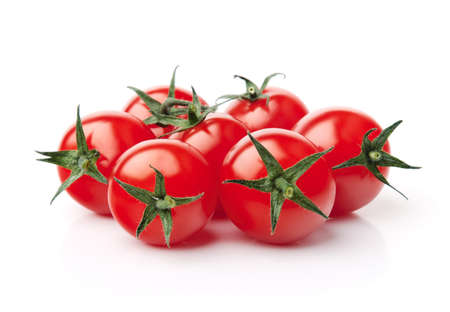 Close up of fresh red cherry tomatoesの写真素材