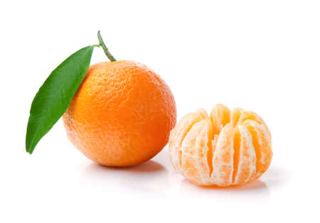 Mandarins Isolated on Whiteの写真素材