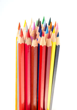Color pencils isolated on white backgroundの写真素材