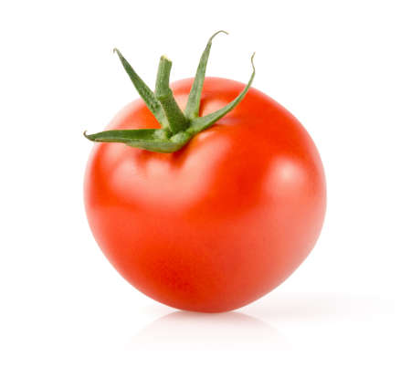 Fresh Tomato Isolated on White Backgroundの写真素材