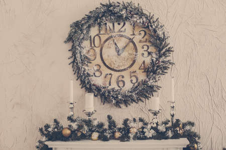 Christmas clockの写真素材