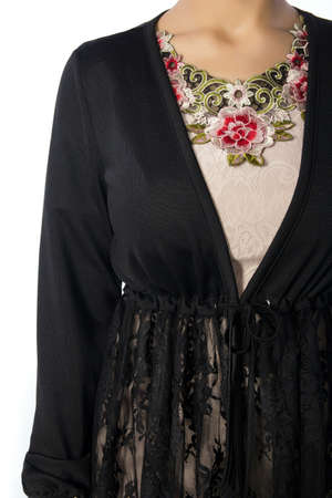 part of the female odezhy, shoulders and sleevesの写真素材