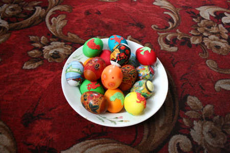Easter egg cake popsの写真素材