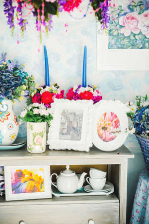 Beautiful interior in the style of Provenceの写真素材